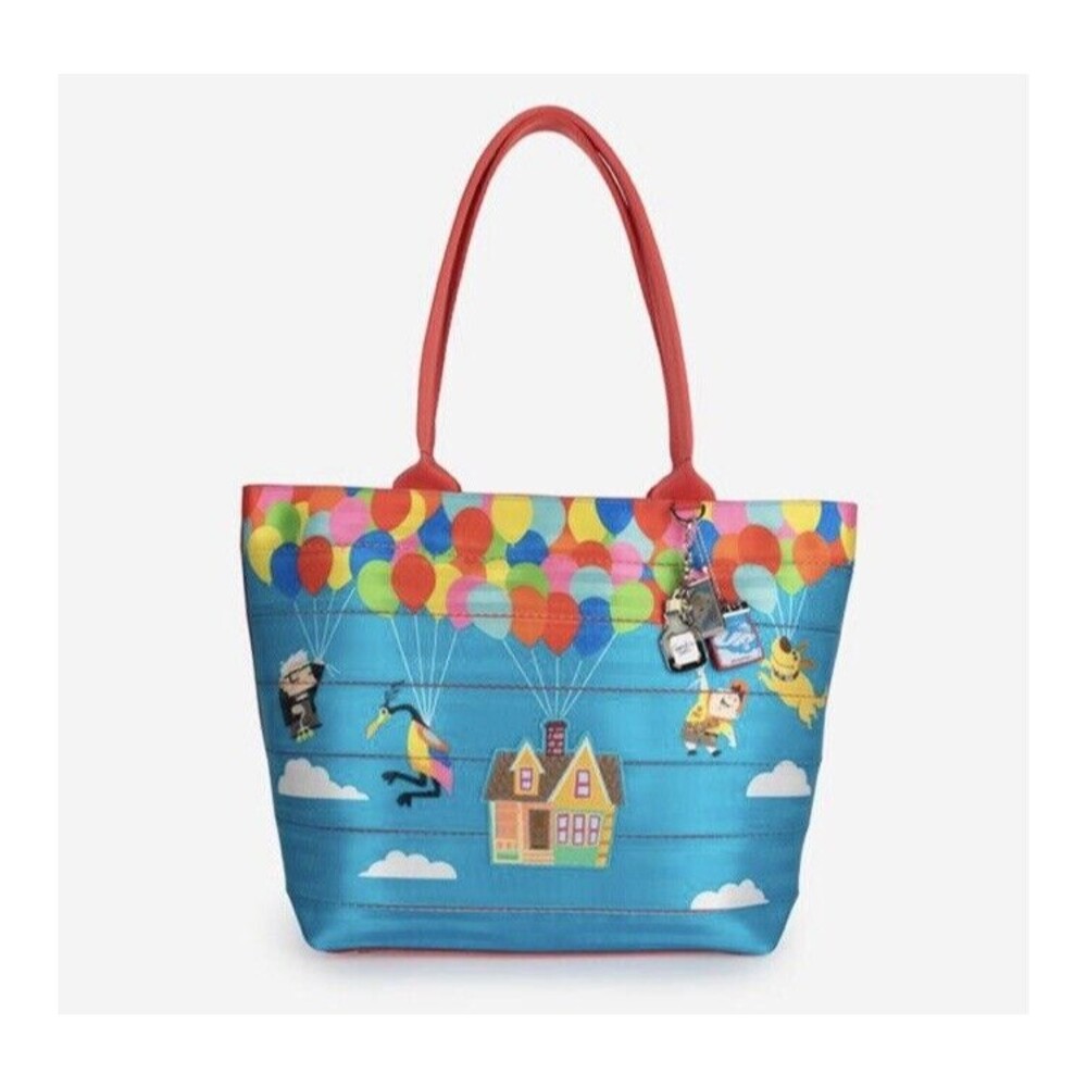 Haveys Seatbelt Wanderlust Up Carl Kevin Ralph Dug Balloon Purse Bag Tote Disney